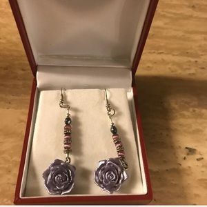 Handmade Rose earrings